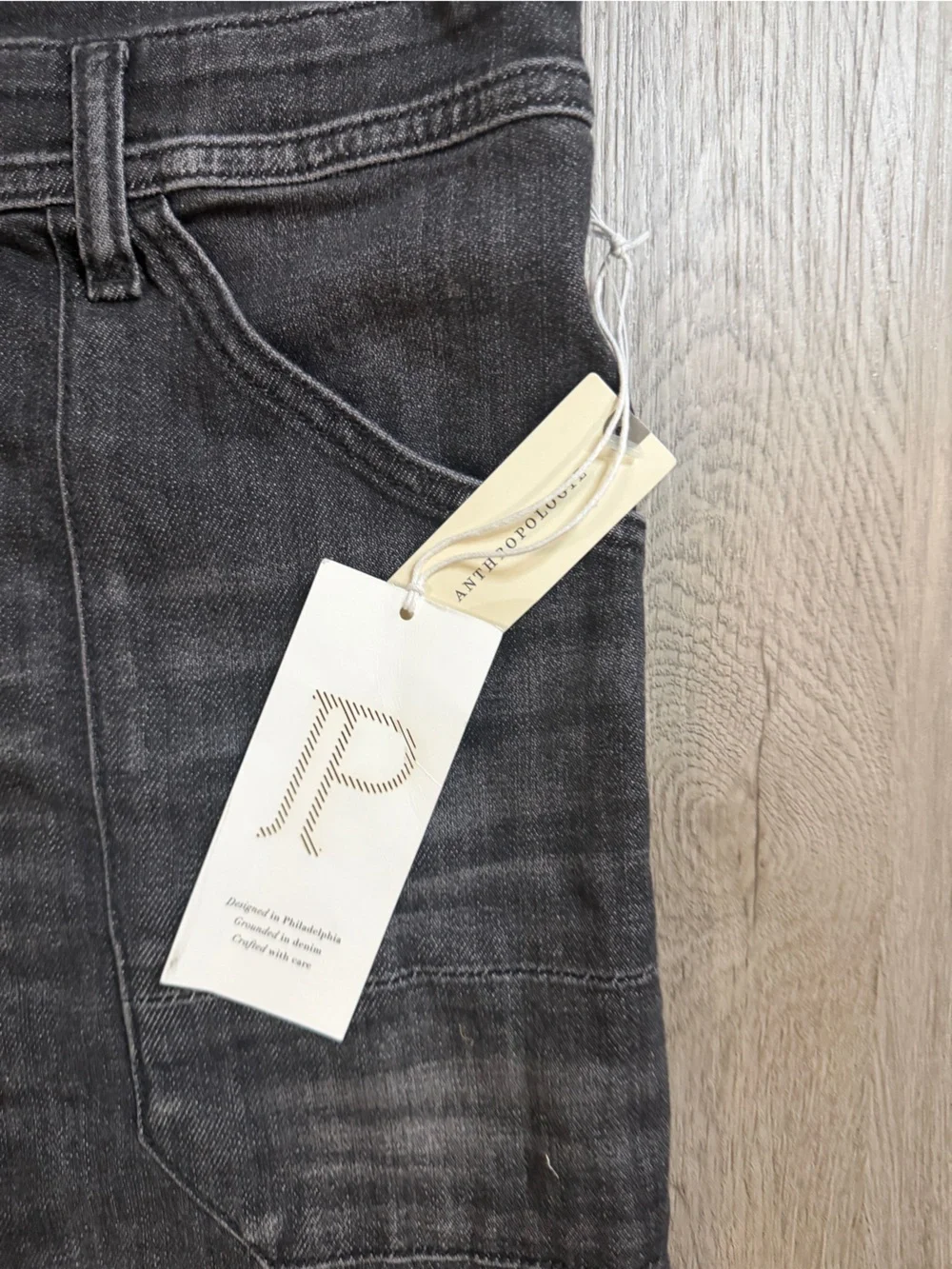 Pilcro Anthropology Black Denim Overall Jumpsuit with Button Front